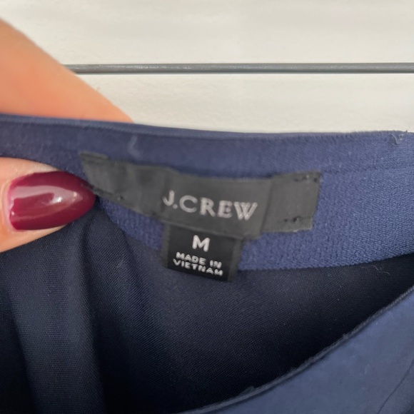 Jcrew ‘silk’ navy midi skirt - Picture 3 of 4
